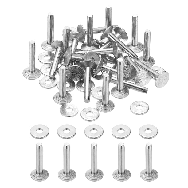 Remaches de 9x3.3x19mm para Ropa, 100 Juegos de Púas para Ropa, Remaches y Púas de Cuero, Remaches de Aluminio, Sujetadores de Metal, Tornillos para Chaquetas de Cuero, Manualidades, Artesanías, Tela