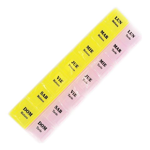 Genérico - Set 4 Pastillero Quincenal Organiza Medicamento Tableta Lau