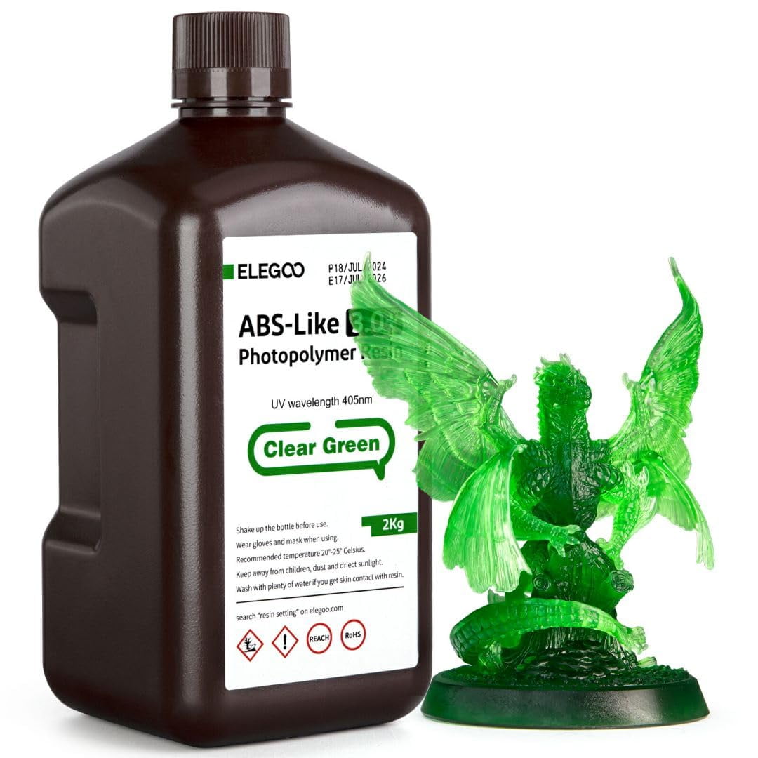 Impresora 3d De Resina Elegoo Tipo Abs 3.0+, Verde Transparente, 2 Kg