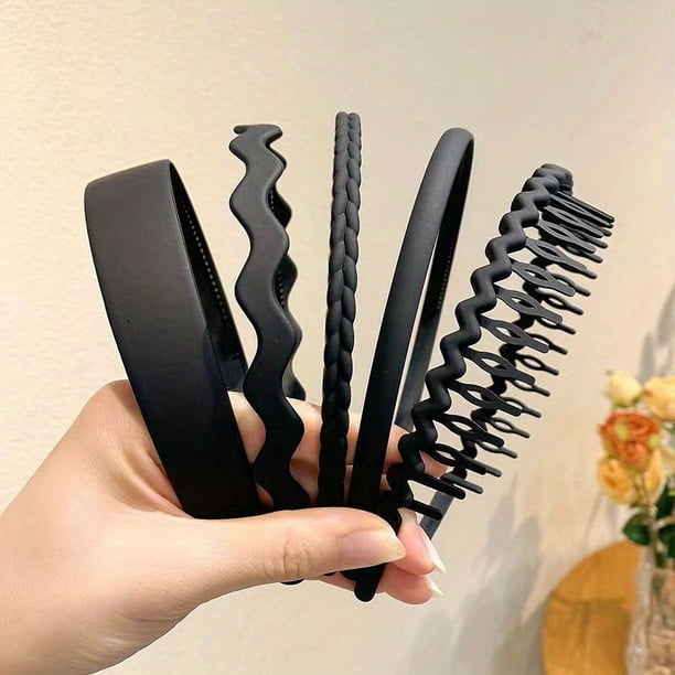 9pcs Non-Slip Plastic Teeth Hairbands - Stylish Matte Hair Bands for All Hair Types!