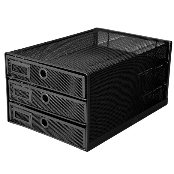 Bandeja Exerz de 3 Niveles 35x25x18 cm Organizador de Escritorio A4
