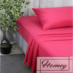 Genérico - Juego Sabanas Unicolor 1.5 Plaza Color Fucsia