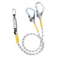 Magideal - Arnés De Seguridad Con Cordón Y Gancho, Cinturón De Trabajo Resistente Para Trepar Árboles, Trabajos De Arboricultura, Cercas Y Actividades Al Aire Li Gancho Doble De 2 M