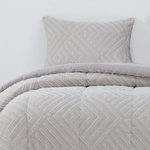 Hebra - Plumon Jacquard 1.5 Plaza Flechas Gris