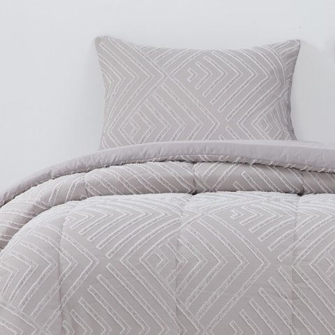 Hebra - Plumon Jacquard 1.5 Plaza Flechas Gris