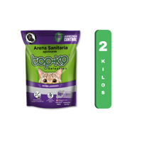 Topk-9 - Arena Sanitaria Aglutinante Iones De Plata 2 Kilos Lavanda