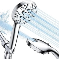 Xusx111 - Cabeza De Ducha De Alta Presión Manguera De Mano Cabeza De Ducha Desmontable Portátil De 8 Modos Con Filtro De Agua Dura Para Baño, Anti-Obstrucción Y Potente Para Limpiar Azulejos Y Mascotas