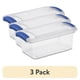 thumbnail image 1 of Caja Organizadora Sterilite 7L Pack 3 Tapa Azul, 1 of 3