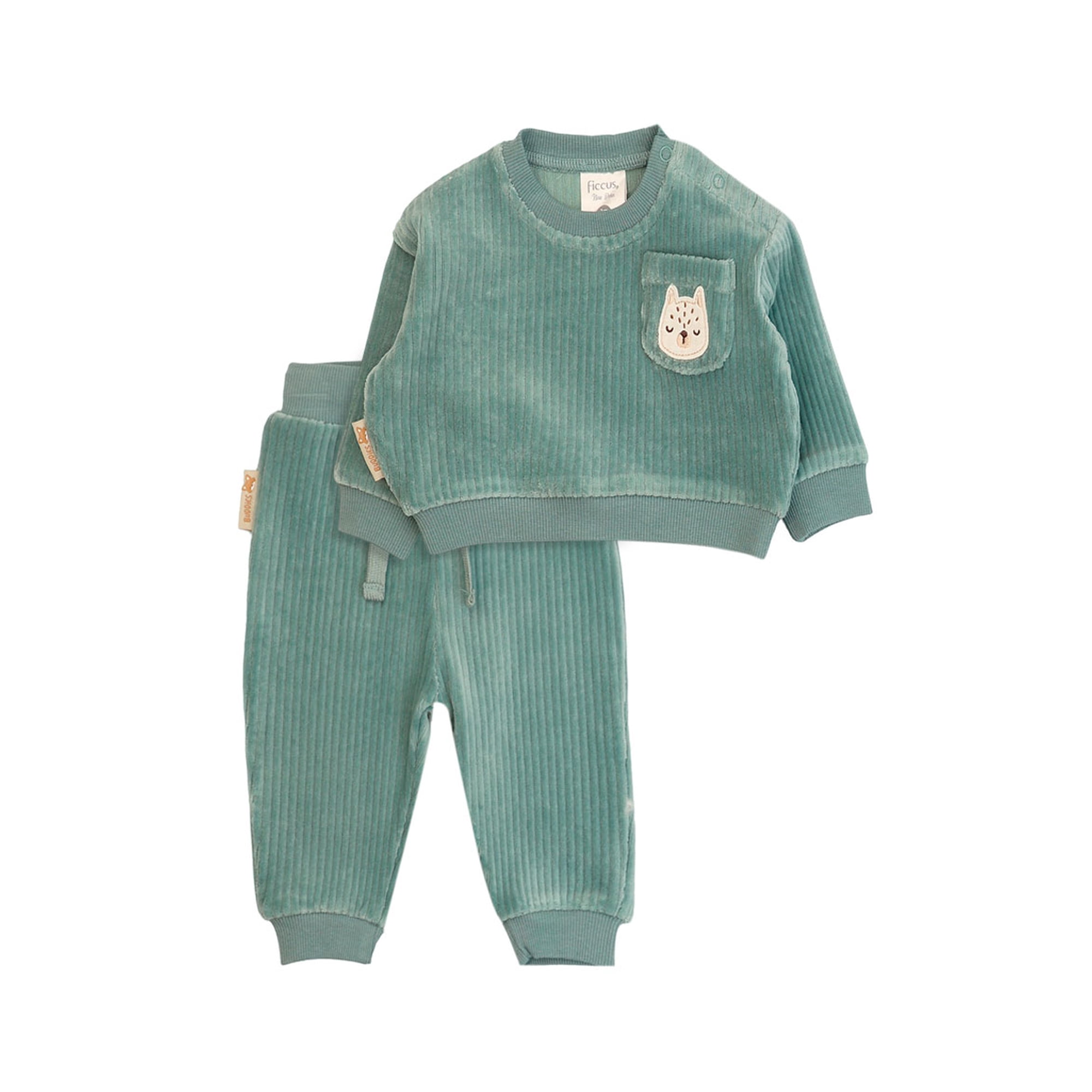 Ficcus - Conjunto Newborn Niño Acanalado Buddies