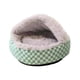 thumbnail image 5 of Cama redonda para gatos, cama para perros pequeños, cómoda cama para gatos, cojín, cueva, nido cálido, casa de animales para cachorros y perros pequeñ Verde gris, 5 of 5