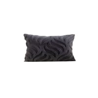 Genérico - Juego De 4 Fundas Peludas Hoja 45X45 Negro