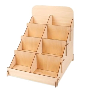 Magideal - Estante De Exhibición De Tarjetas, Soporte De Exhibición De Tarjetas De Felicitación De Madera, Mesa Portátil, Foto, Correo, Sello, Mercado, Venta Al