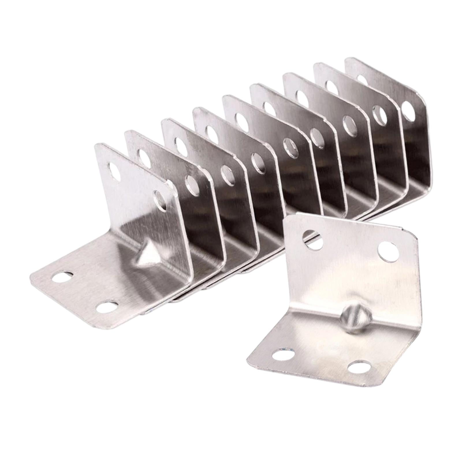 Bothyi - 10 Uds. Soportes De Esquina De Acero Inoxidable Soportes De 90 Grados Para Escritorio De Gabinete