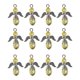 thumbnail image 1 of 12 Piezas Con Cuentas De Plata Tibetana Con Alas De ángel Tallados Colgantes Con Dijes Citrinos, 1 of 5