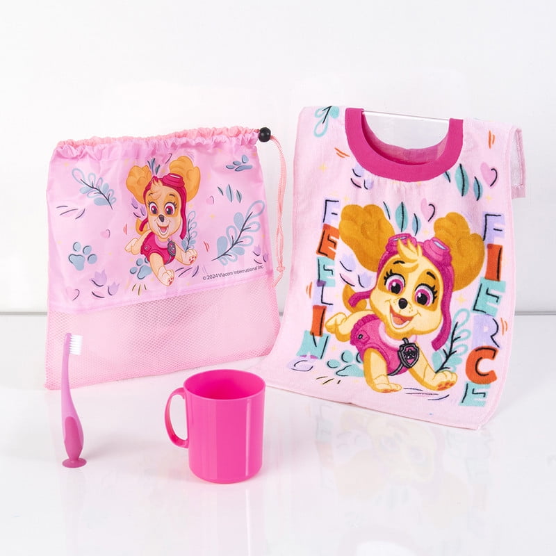 Paw Patrol Niña - Set Toa Bts 30x50+cepillo+taza+bolso Pwp Feling