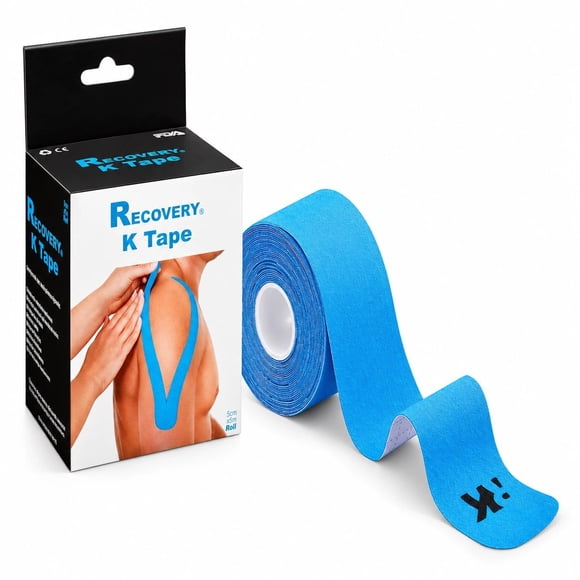 K Tape Recovery Azul 5 cm x 5 m – 20 Tiras Precortadas