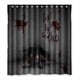 thumbnail image 1 of Cortina de ducha de sangre fantasma, juego de cortina de baño con ganchos, tamaño 66 x 72 pulgadas, 1 of 3