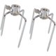 thumbnail image 1 of 2 piezas de tenedores giratorios para parrilla de barbacoa, accesorios de grado alimenticio, tenedores de barbacoa de acero inoxidable 304, 1 of 7