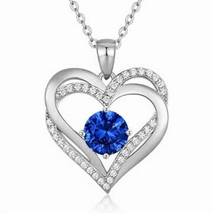 Collar Heshpaws Love Pendant Con Birthstone Zirconia Y Caja De Regalo