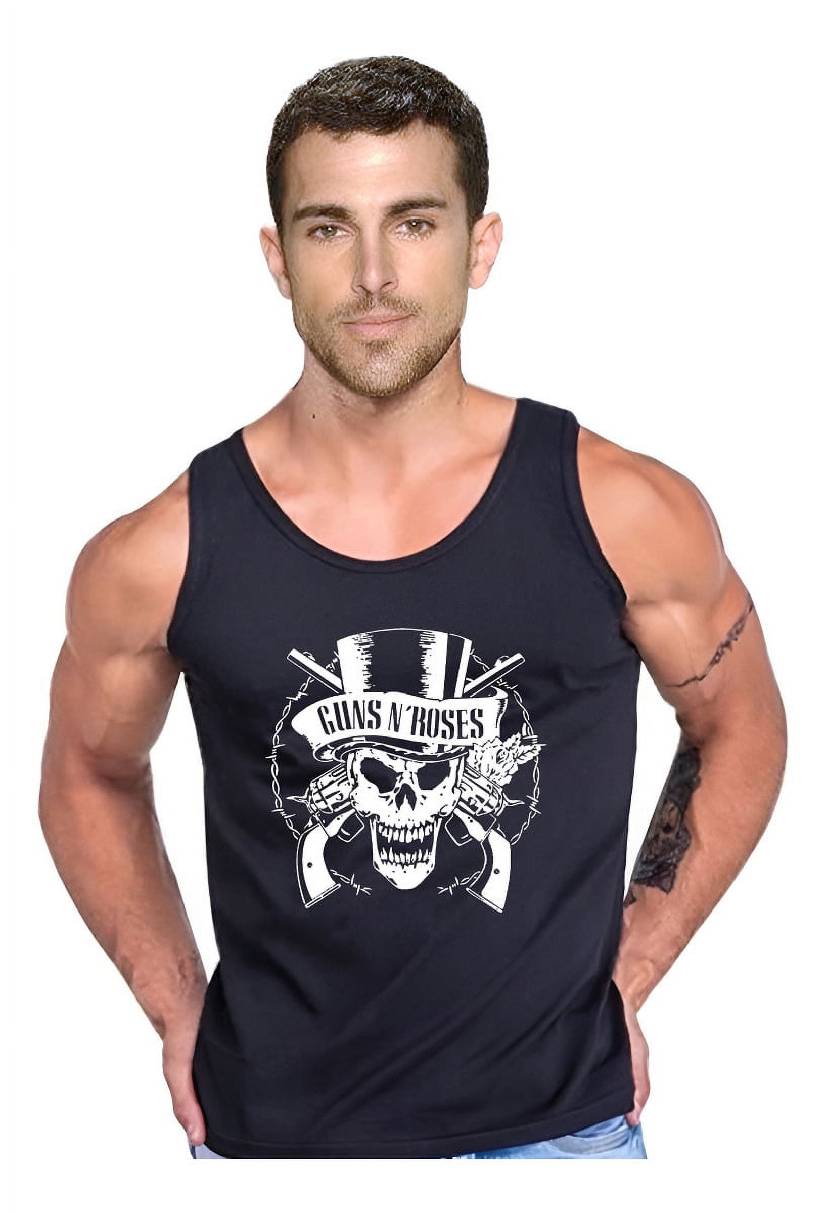 Persodesign - Polera Diseño Guns Calavera Musculosa Tank Gym Life Talla L Negro Hombre