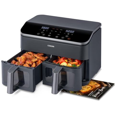 Air Fryer Cosori De 9 Cuartos De Galón, 10 En 1, Doble Con Cestas Dobles, 130 Recetas