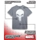 thumbnail image 3 of Remera gráfica Marvel para hombre The Punisher gris jaspeado talla grande, 3 of 7