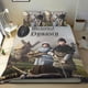 thumbnail image 1 of Medieval Conjunto de sábanas temático, trío de piezas, cómodo y amigable con la piel, diseño único, regalo de decoración para el hogar para familiares, amigos y fans, 90 cm * 190 cm, 1 of 6