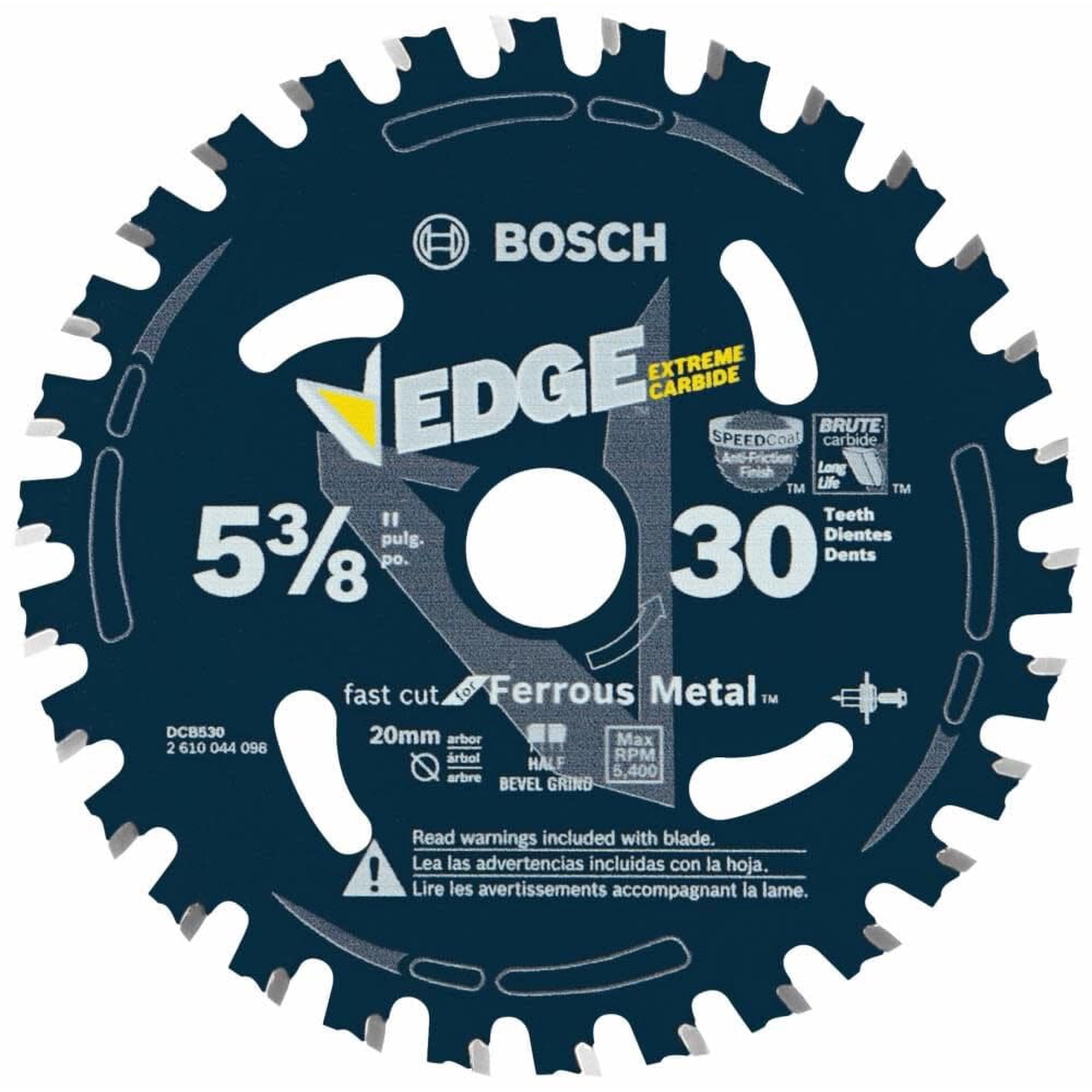 Hoja De Sierra Circular Bosch Dcb530 5-3/8 De 30 Dientes Para Metal