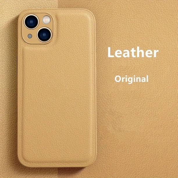 Leather Texture Shockproof Case For IPhone 14 13 12 11 Pro Max 14Plus Soft Full Camera Protection Cover