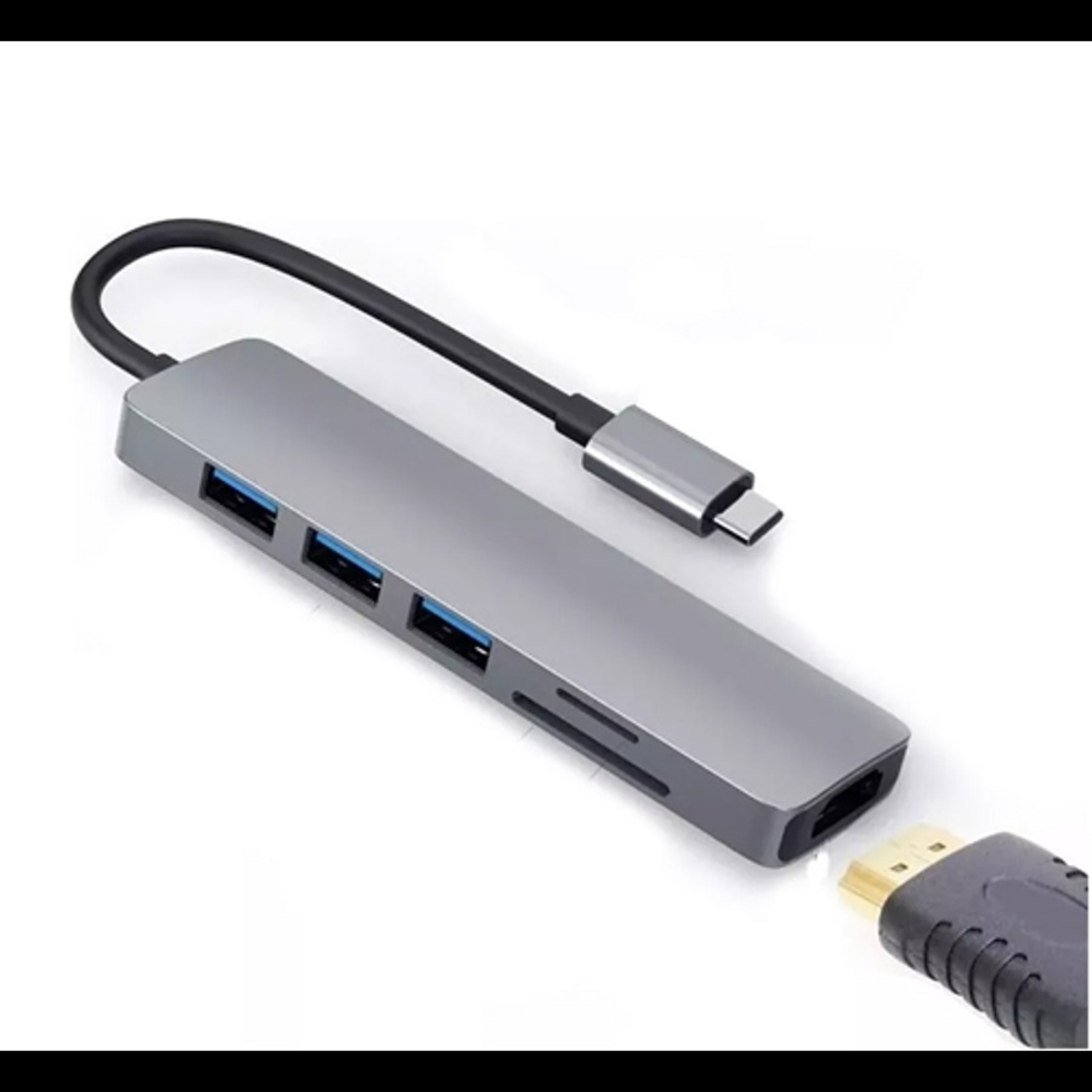 Oem - Adaptador Usb Hub Hdmi Tipo C 3 X Usb 3.0 6En1