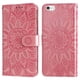 thumbnail image 4 of Funda tipo cartera FOXDOCK para iPhone 6/6s , diseño girasol en relieve, cuero PU, cierre magnético, soporte y tarjetero, 4 of 5
