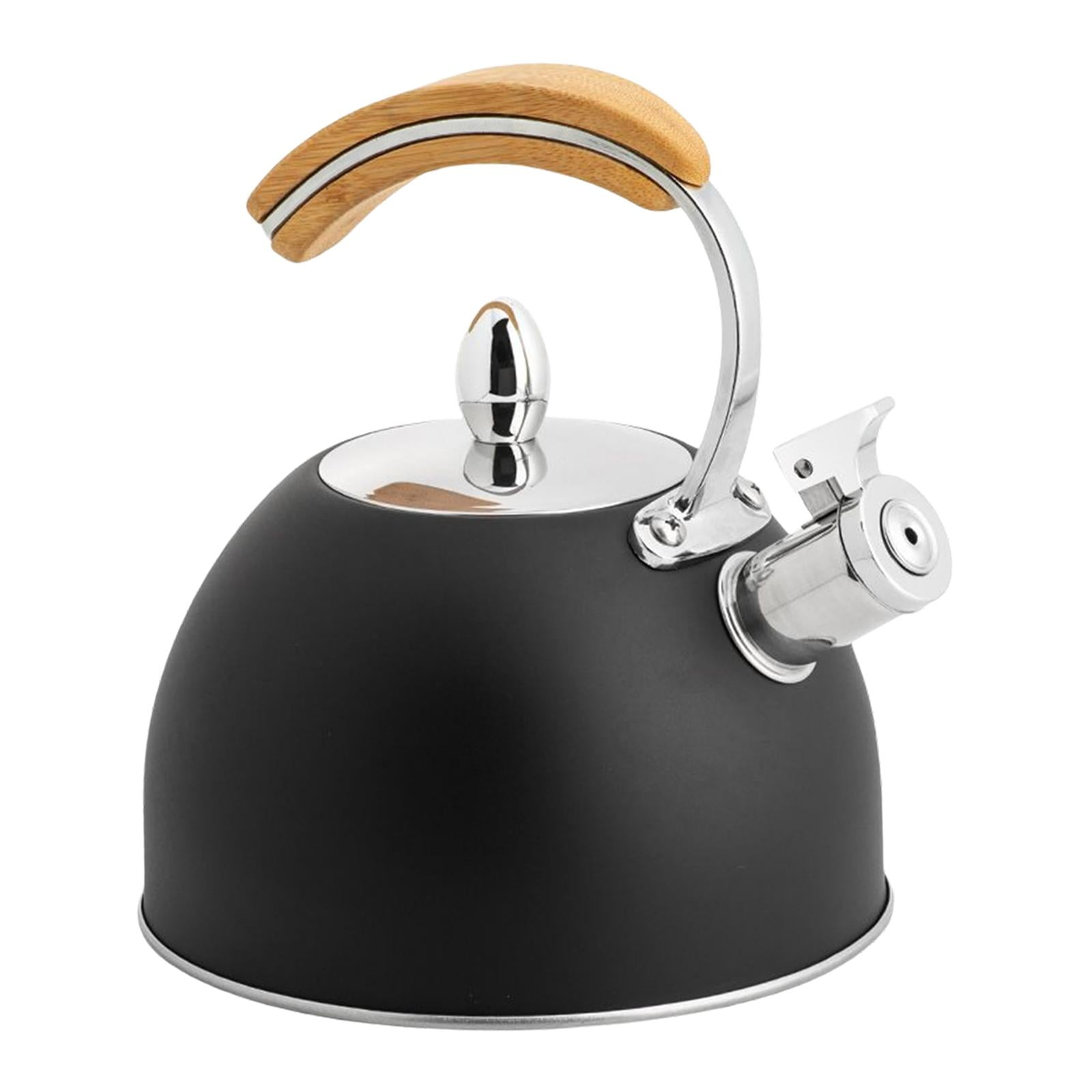 Bothyi - Tetera De Té Silbante De 3l Para Estufa De Gas, Placa De Inducción, Camping, Negro