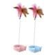 thumbnail image 1 of Gato Pluma Teaser Collar Manos Libres Divertido Interior Gatos Burlas Varita 1pcs Rosa 1pcs Azul, 1 of 5