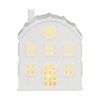 Bothyi - Figura De Casa Navideña Iluminada, Regalo De Navidad Para Sala De Estar Interior, Fiesta, Techo Redondo