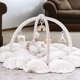 thumbnail image 1 of Baby Play Gym Mallify 5 en 1, grueso y de felpa con 6 juguetes, color blanco, 1 of 6