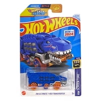 Playset Hot Wheels Ultimate T-Rex Transporter De Color Azul