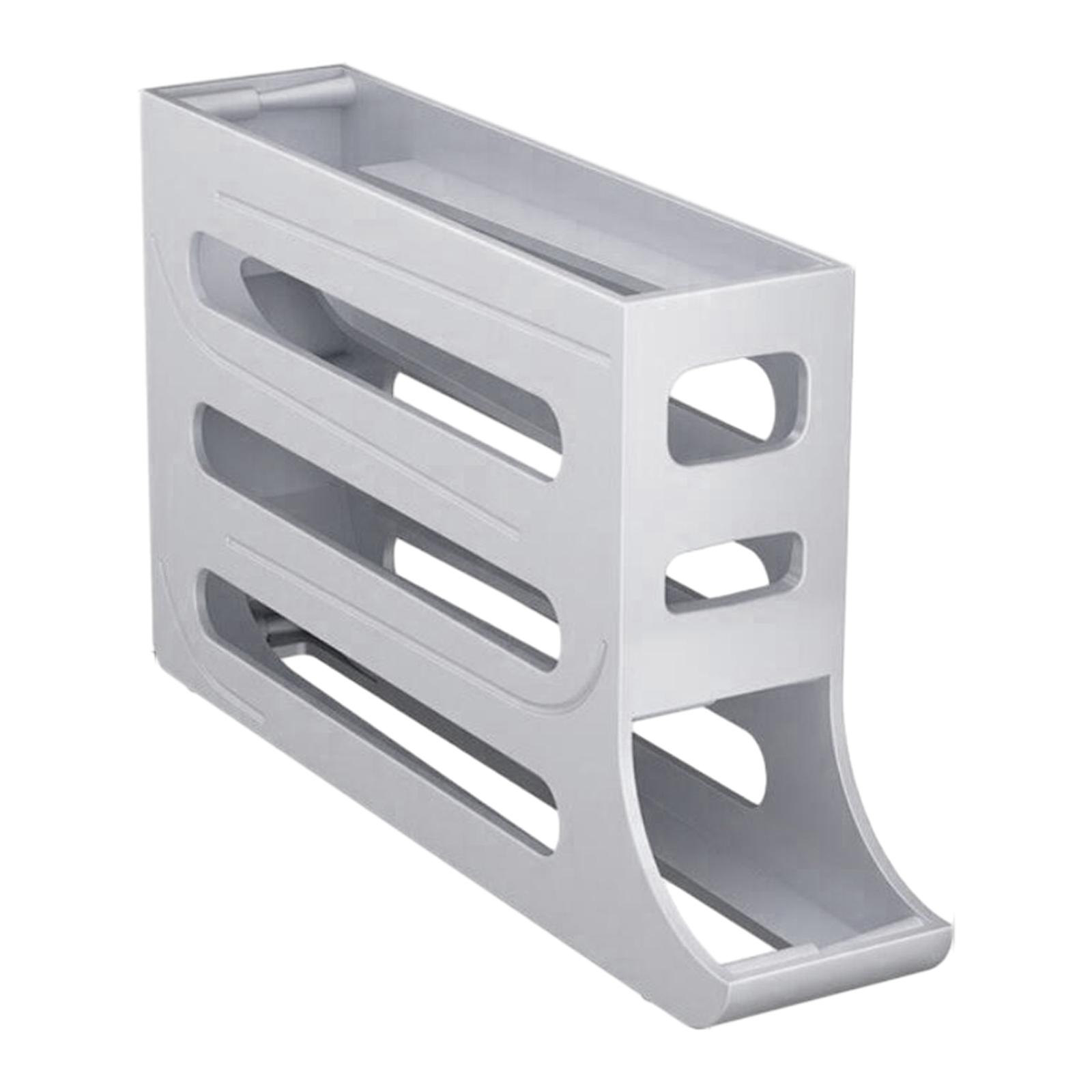 Magideal - Soporte Para Huevos Para Refrigerador, Contenedor Automático Para Huevos Rodantes, Almacenamiento, Dispensador De Huevos Rodante Para Gabinete De , Gris