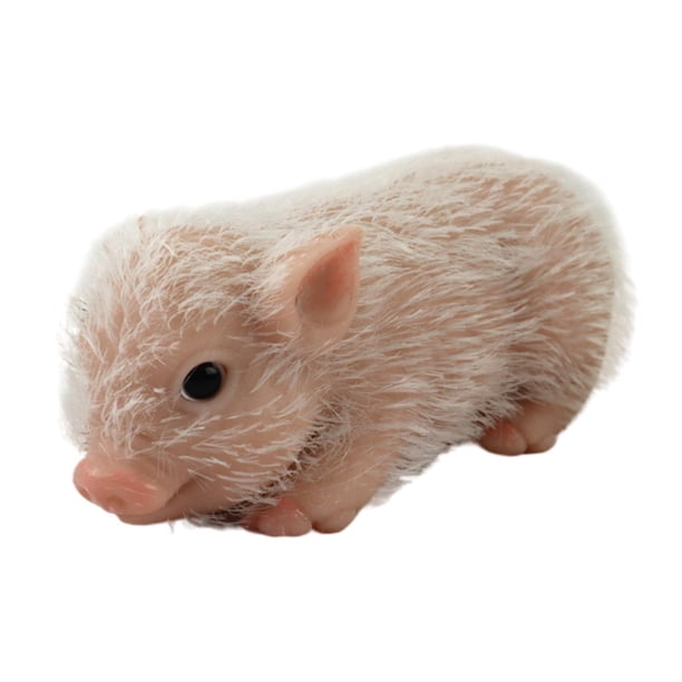 Mini cerdito de silicona, animal realista de silicona, cuerpo suave, pequeño cerdo renacido, juguete, muñeco de cerdo para accesorios de fotografía,
