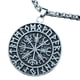 thumbnail image 1 of con colgante para hombre, de runas, es, cadena, joyería nórdica, regalos para hombres, papá, , cadena pteado cadena de metal plateado, 1 of 5