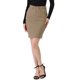 thumbnail image 1 of INSPIRE CHIC Faldas de mezclilla para mujer de cintura alta con dobladillo desgarrado y desgastado, falda corta de mezclilla color canela M, 1 of 6