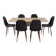 thumbnail image 1 of Juego De Comedor 6 Sillas Sin Brazo  Rovere - Negro, 1 of 8