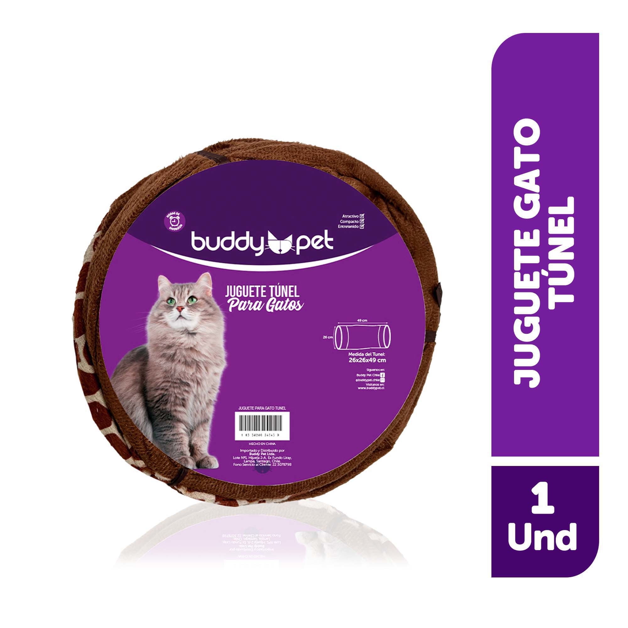 Juguete Para Gato Túnel Plegable 1 Un Buddy Pet