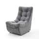 thumbnail image 1 of Sofa Curvo Descanso Gris Felpa, 1 of 2