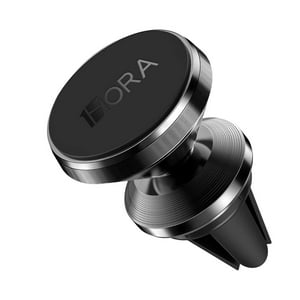 1Hora - Soporte Celular Auto Porta Magnético Imán Rejilla Negro