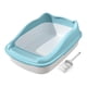 thumbnail image 2 of Caja de Arena para Gatos, Semicerrada, Lados Altos, Protección Contra Salpicaduras Estable, Suelo Liso, para Conejos, Fondo Extraíble, 55,9 X 38,1 X 1 Azul, 2 of 5