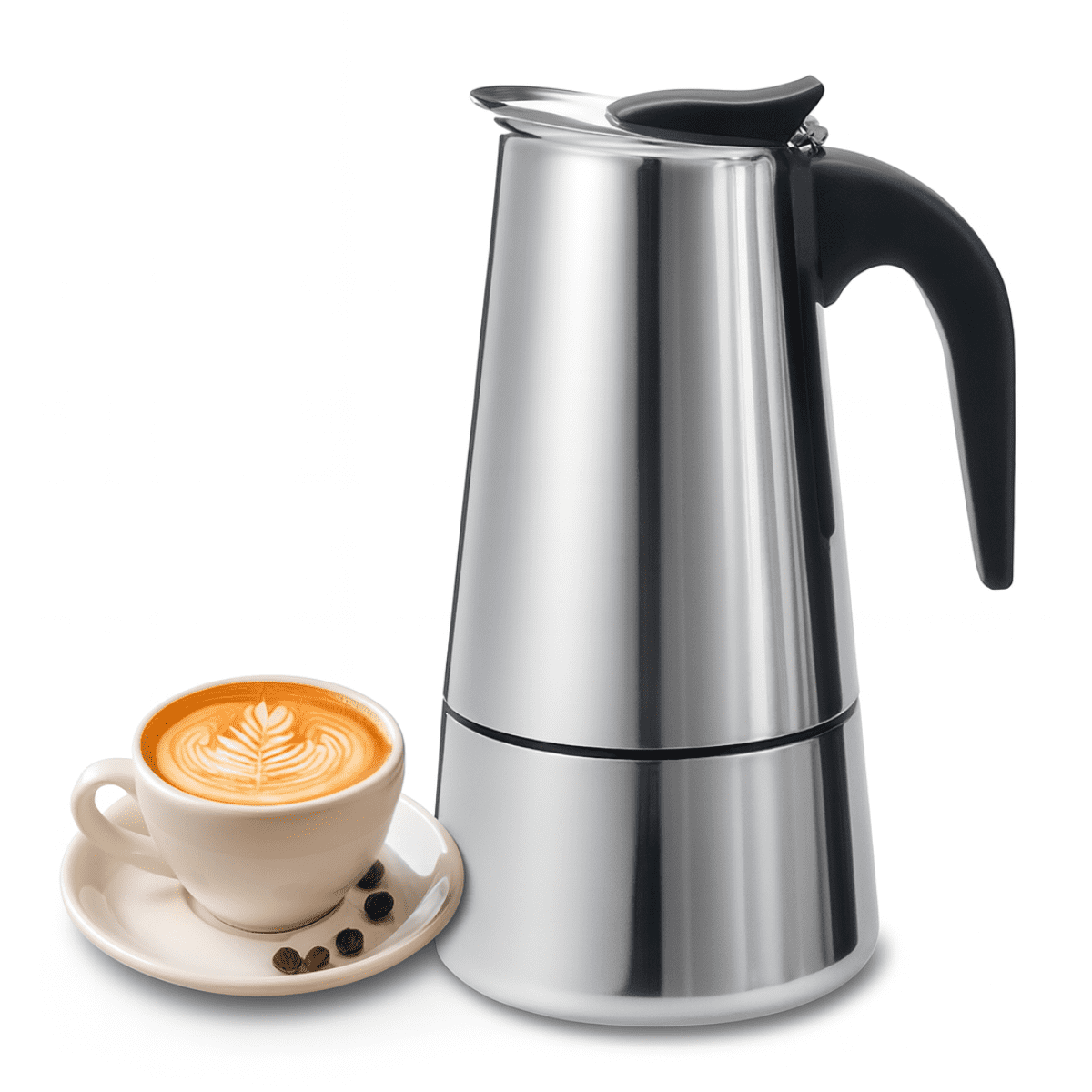 Genérico - Cafetera Italiana Acero Inoxidable Café Expresso 15 Oz