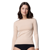 Top - Camiseta Manga Larga Microfibra Mujer-Cuello Redondo C2