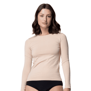 Top - Camiseta Manga Larga Microfibra Mujer-Cuello Redondo C2