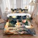 thumbnail image 1 of Anime Bunny Tea Party Bedding - Includes One Quilt Cover and Two Pillowcases (No Core) - Perfect for Bedroom and Guest Room Decoration Festive Gift Polyester Fa, 1 of 1