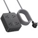 thumbnail image 1 of Power Strip Protector contra sobretensiones HANYCONY, cable de 3 m, 8 salidas, 4 USB, 1 of 7
